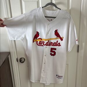 Majestic St. Louis Cardinals Pujols Baseball Jersey XXL White w/ Red Stitch Logo
